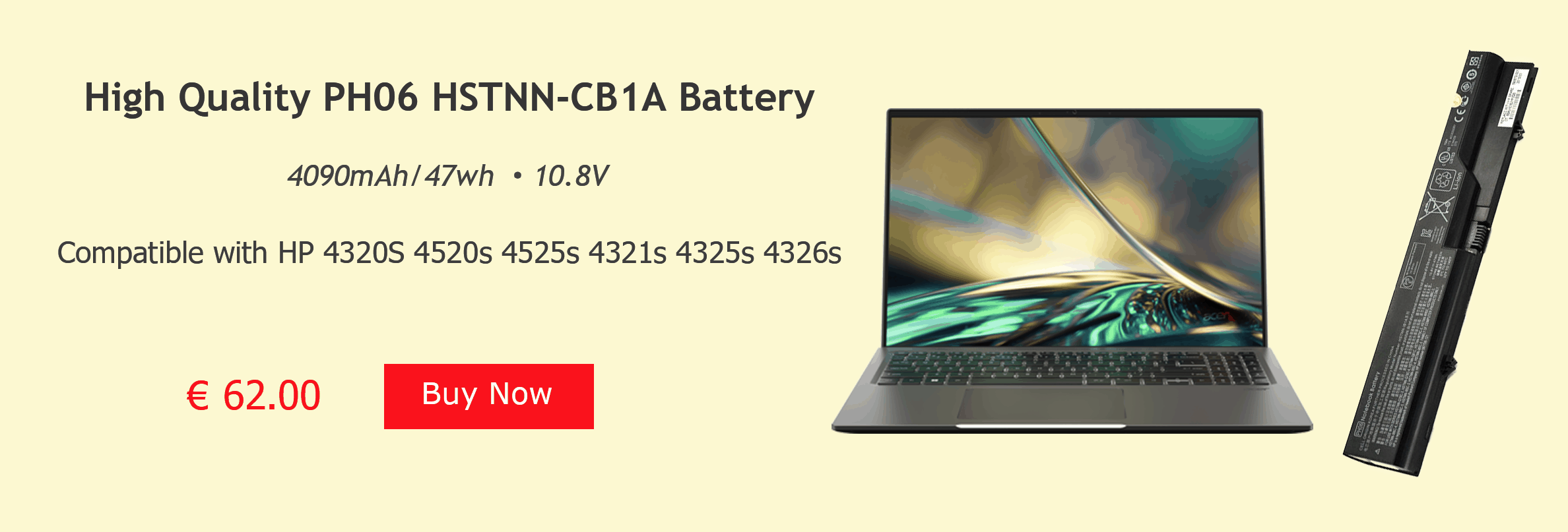 HP PH06 HSTNN-CB1A Replace Battery